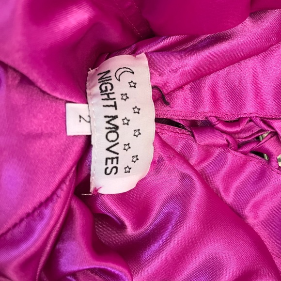 Pink Metallic Toole Corset Cocktail Dress - Picture 3 of 8